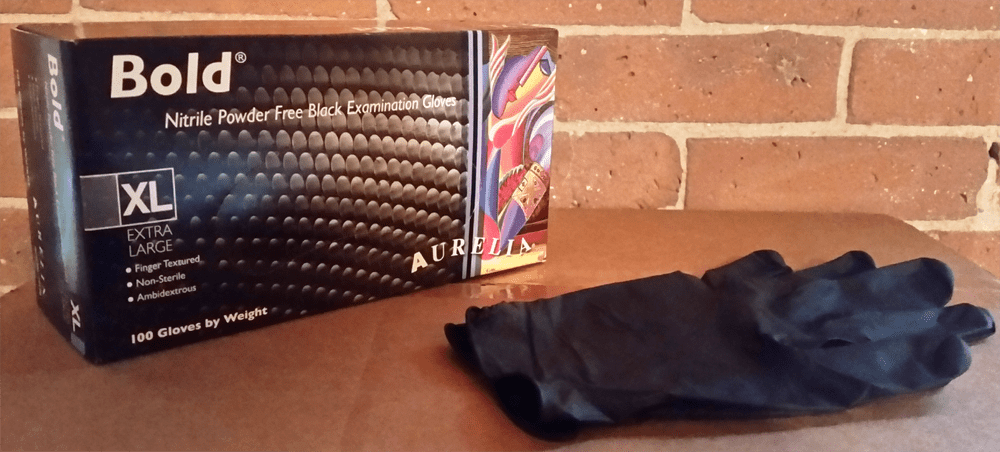 BOLD BLACK NITRILE GLOVES, XL, 10 Boxes/Case (100/Box)