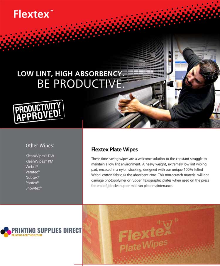 Flextex Pads, 4" X 5" Pads, 144 per Case Printing Supplies Direct