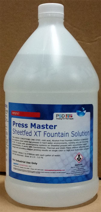 Press Master Sheetfed XT Fountain Solution, 1 X 4 Gallons