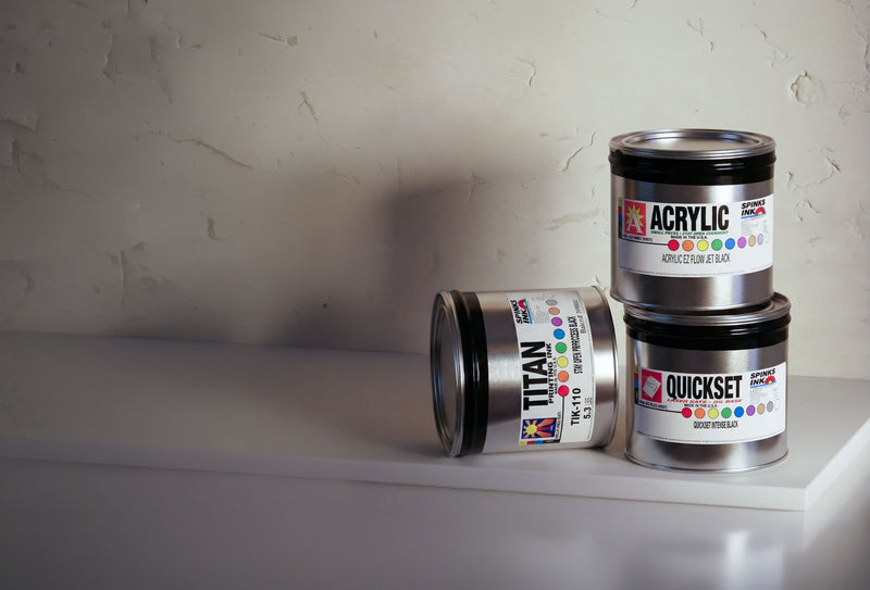 <p>SCREEN PRINTING <br/>INK BY SPINKS</p>