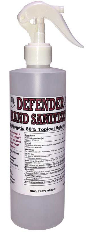 Defender Hand Sanitizer Alcohol Antiseptic 80% - 12 Pints