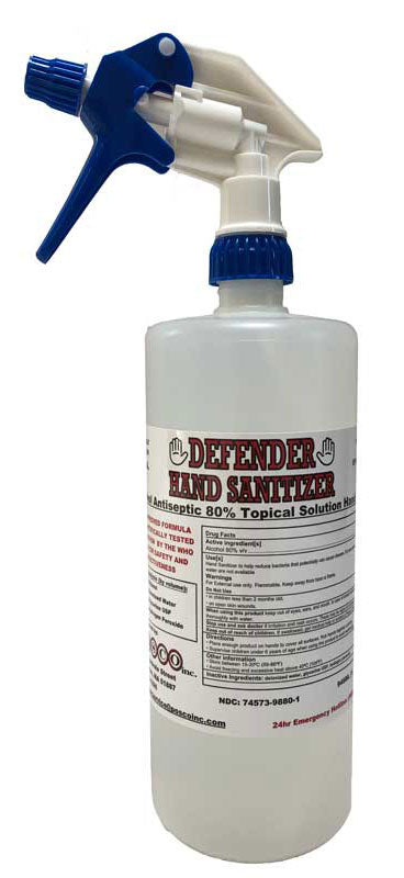 Defender Hand Sanitizer Alcohol Antiseptic 80% - 12 Quarts