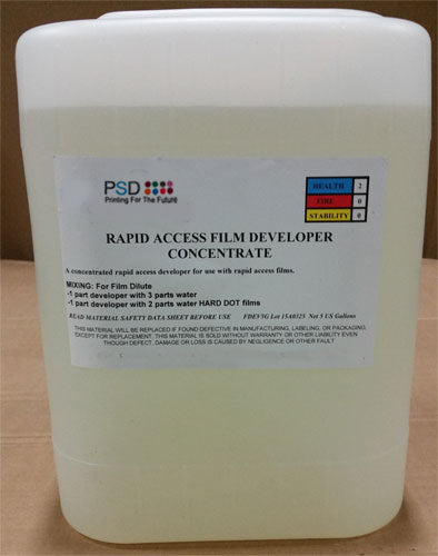 PSD Film Developer & Replenisher, Concentrate, 5 Gallons