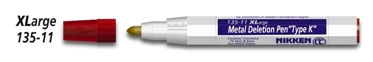 Nikken Metal Plate Deletion Pen, Type K - Extra Large