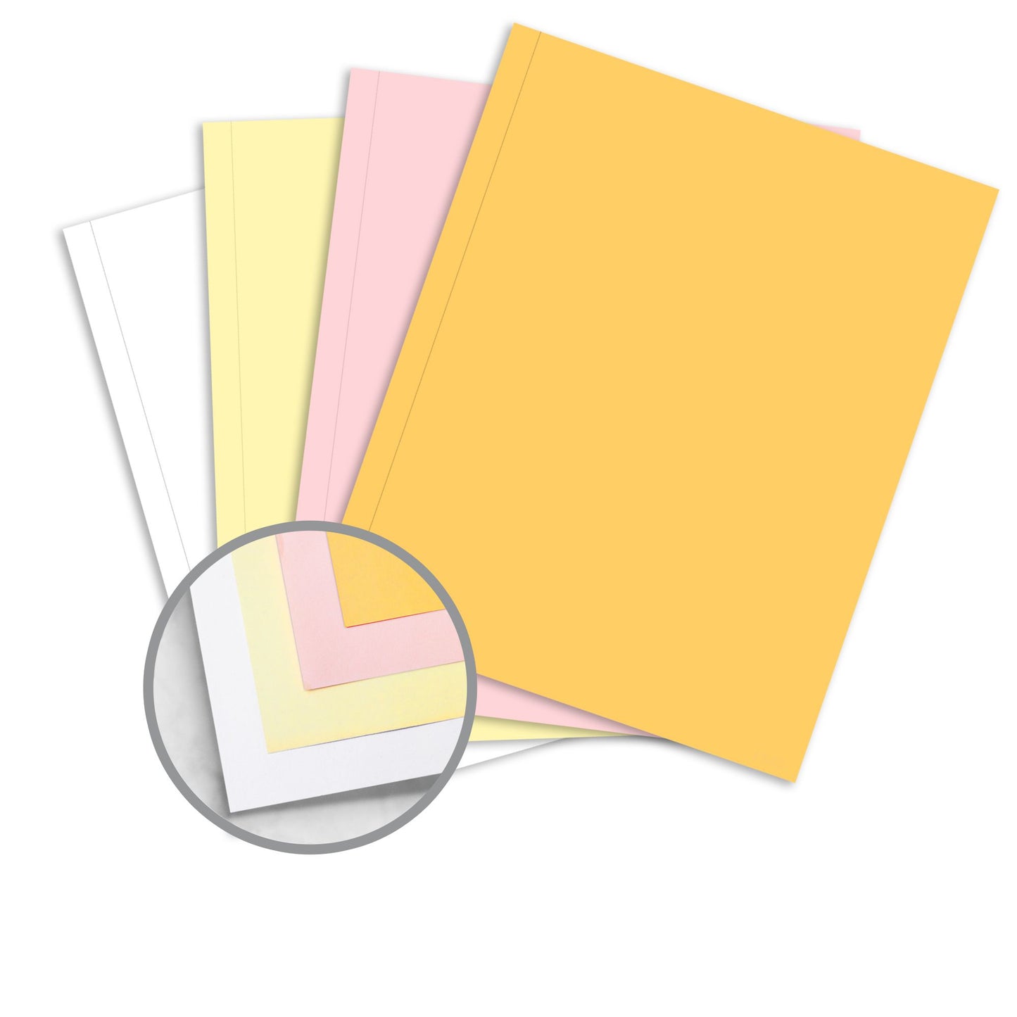 8.5 x 11 Giroform Carbonless Paper, 4 part Reverse, 1250 Sets