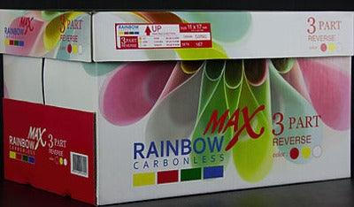 11 X 17 Rainbow Max Carbonless Paper, 3 part, 2500 Sheets