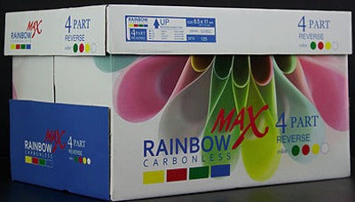 8.5 X 14 Rainbow Max Carbonless Paper, 4 part, 5000 Sheets