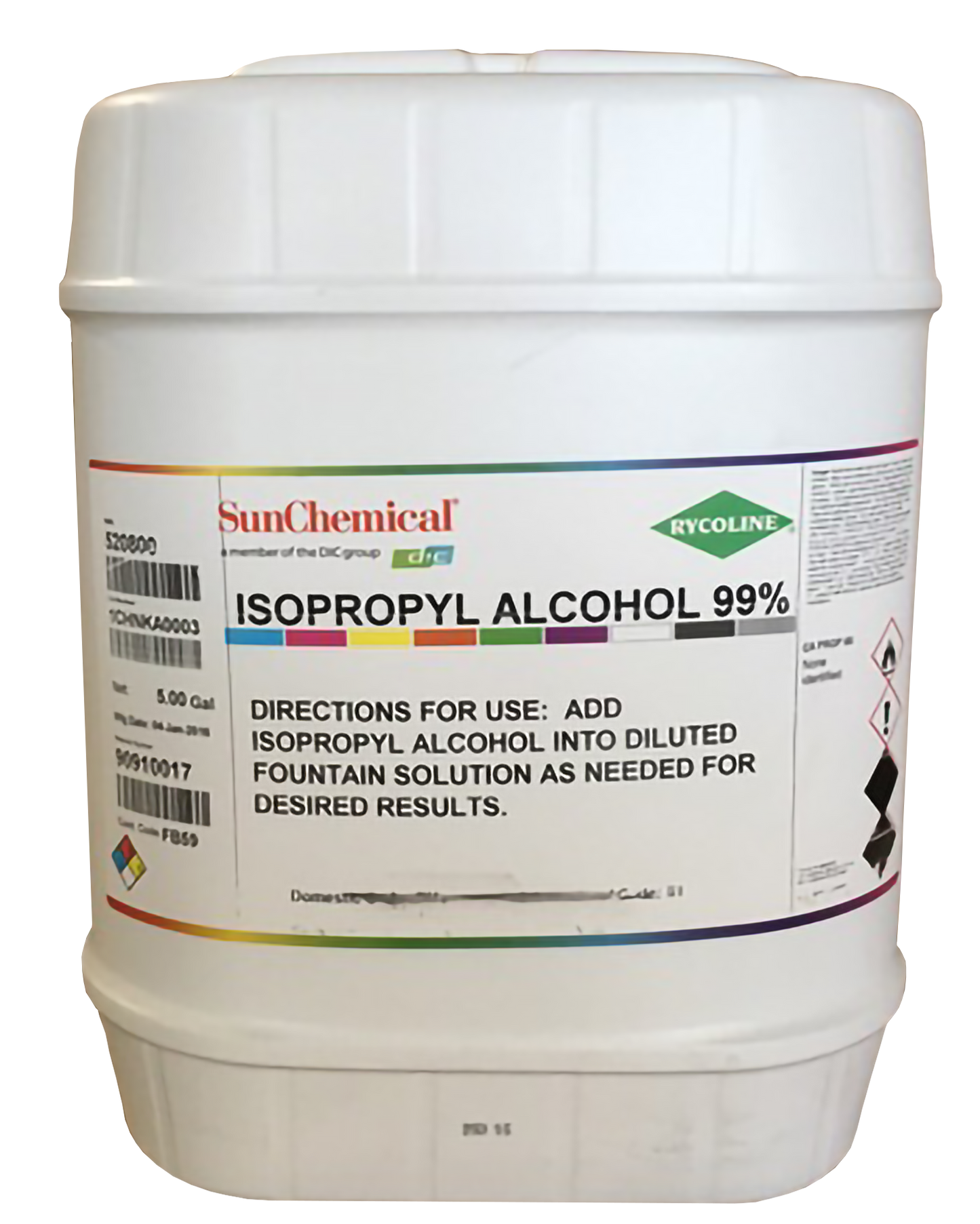 Rycoline Isopropyl Alcohol, 5 Gallons - Free Shipping